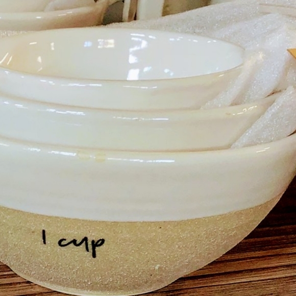 Mud Pie Stoneware Nesting measuring cups, 3 pc set, 42600503 - Picture 2 of 10